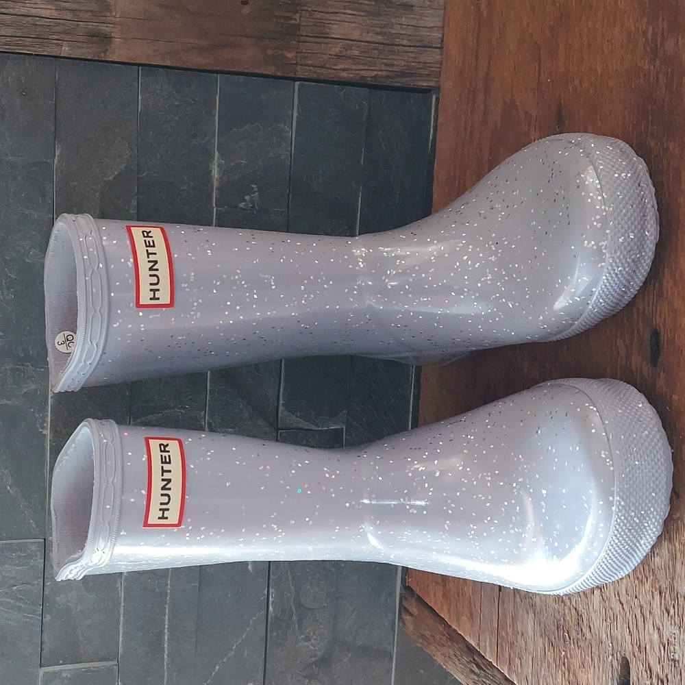 HUNTER youth Rainboots Purple Glitter